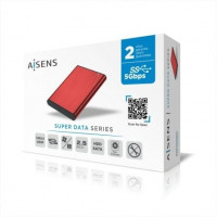 Caixa Externa para Disco Duro de 2.5 Aisens ASE-2525RED USB 3.1