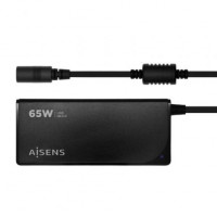 Cargador de Portátil Aisens ASLC-65WAUTO-BK 65W Automático 9 Conectores Voltaje 18.5-20V