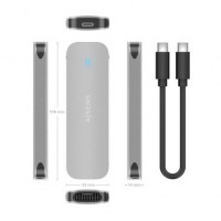 Caja Externa para Disco SSD M.2 NVMe Aisens ASM2-025SL/ USB 3.2/ Sin tornillos