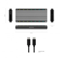 Caja Externa para Disco Duro SSD M.2 SATANVMe Aisens ASM2-RGB011GR USB 3.2 Gen2 Sin Tornillos