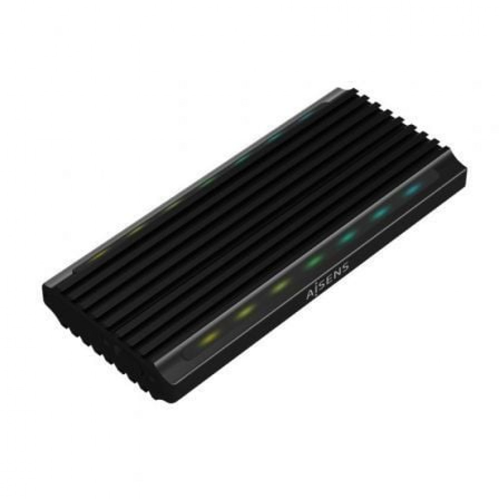Caja Externa para Disco SSD M.2 SATANVMe Aisens ASM2-RGB012B USB 3.2 Sin tornillos