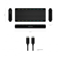 Caja Externa para Disco SSD M.2 SATANVMe Aisens ASM2-RGB012B USB 3.2 Sin tornillos
