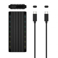 Caja Externa para Disco SSD M.2 SATANVMe Aisens ASM2-RGB012B USB 3.2 Sin tornillos