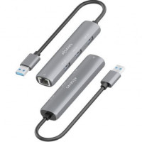 Aisens USB-A 3.0 Dock a RJ45 Hub 3xUSB-A 15cm