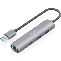 Aisens USB-A 3.0 Dock a RJ45 Hub 1xUSB-C 2xUSB-A