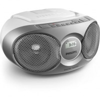 Radio CD Philips AZ215S/ 3W RMS/ con Cable/ Plata