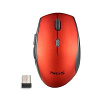 NGS RATON INALAMBRICO CON TECLAS SILENCIOSAS ROJO
