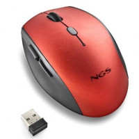 NGS RATON INALAMBRICO CON TECLAS SILENCIOSAS ROJO