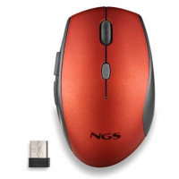 NGS RATON INALAMBRICO CON TECLAS SILENCIOSAS ROJO