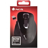 Rato Wireless NGS BOW BLACK 2.4GHz 8001600DPI 5 Botões SCROLL PARA DIESTROS LATERALES DE GOMA NANO RECEPTOR USB