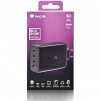 NGS CARGADOR ULTRARAPIDO240W 4 PUERTOS 3USB-C 1 US