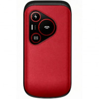 Teléfono Móvil Sunstech CELT24 para Personas Mayores/ Rojo