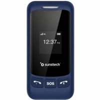 Teléfono Móvil Sunstech CELT26 para Personas Mayores/ Azul