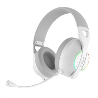 Coolbox Auriculares Diadema Mic WB01 RF+BT Blanco