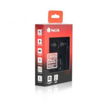 AURICULARES INTRAUDITIVOS NGS CROSS RALLY GRAPHITE DRIVERS 9MM TECNOLOGA VOZ ASSISTANT 20-20HZ 95DB JACK 3.5MM CABLE 1.2M