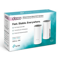 WIRELESS LAN ACC. POINT TP-LINK DECO E4 P-2 WIRELESS LAN ACC. POINT TP-LINK DECO E4 P-2 PACK-2 QUALCOM AC1200 WIFI MESH +300Mbps DECO E4(2-PACK)