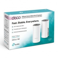 WIRELESS LAN ACC. POINT TP-LINK DECO E4 P-2 WIRELESS LAN ACC. POINT TP-LINK DECO E4 P-2 PACK-2 QUALCOM AC1200 WIFI MESH +300Mbps DECO E4(2-PACK)