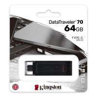 PENDRIVE 64GB USB-C 3.2 KINGSTON DT70 pretoPENDRIVE 64GB USB-C 3.2 KINGSTON DT70 pretoUSB-C 3.2 GEN 1  64GB DT70 64GB