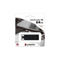 PENDRIVE 64GB USB-C 3.2 KINGSTON DT70 pretoPENDRIVE 64GB USB-C 3.2 KINGSTON DT70 pretoUSB-C 3.2 GEN 1  64GB DT70 64GB