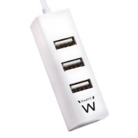 EWENT EW1122 MINI-HUB USB 4 PUERTOS BLANCO