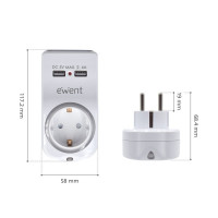 Ewent carregador USB 4en1 2.4A