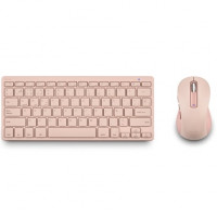 Teclado y Ratón Inalámbricos NGS Fantasy Kit/ Rosa/ Frances