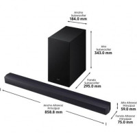 Barra de Sonido con Bluetooth Samsung B450F Serie B 2.1 2025/ 2.1