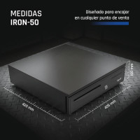 iggual Cajón Portamonedas IRON-50 42cm 5+8 negro