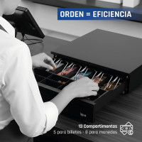 iggual Cajón Portamonedas IRON-50 42cm 5+8 negro
