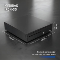 iggual Cajón Portamonedas IRON-30 42cm 5+5 negro