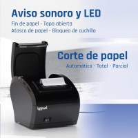 iggual Impresora Térmica TP8002 USB+RS232+Ethernet