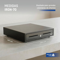iggual Cajón Portamonedas IRON-70 44,5cm 5+8 negro