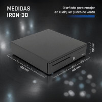 iggual Cajón Portamonedas IRON-35 42cm 5+6 negro