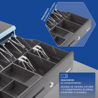 iggual Cajón Portamonedas IRON-30B 42cm 5+7/7+5