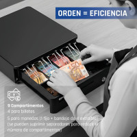 iggual Cajón Portamonedas IRON-10R 38cm 4+5 negro