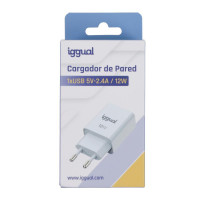 iggual Cargador de pared 1xUSB 5V/2.4A (12W)