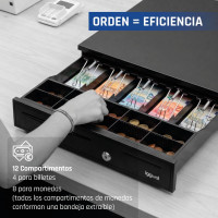iggual Cajón portamonedas IRON-20 42cm 4+8 negro