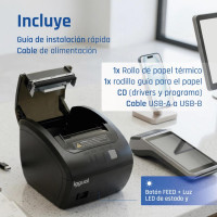 iggual Impresora térmica TP EASY 80 USB+RJ11 WiFi