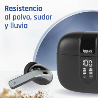 iggual Auriculares inalámbricos TWS Bluetooth negr