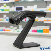 iggual Lector código barras 2D USB botón soporte