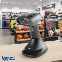 iggual Lector código barras 2D Bluetooth 2.4G base