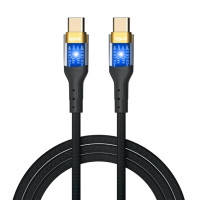 iggual Cable USB-C a tipo C 3A 100 cm trenzado LED