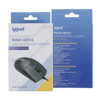 iggual Ratón óptico COM-BUSINESS2-2400DPI negro