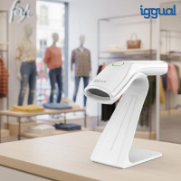 iggual Lector código barras 2D USB botón blanco