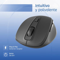iggual Ratón inalámbrico ERGO-SILENT-6D 1600DPI