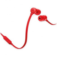 Auriculares Intrauditivos JBL T110 con Micrófono Jack 3.5 Vermelhos