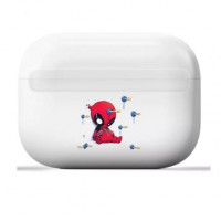 Estuche Protector AirPods PRO Leotec Deadpool 002 Marvel Blanco