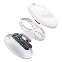 Localizador Leotec Mitag LETAG01W compatible con Apple/ Incluye LLavero/ Blanco