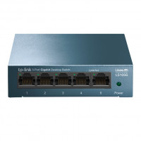 SWITCH TPL-LINK LS105G 5 PUERTOS RJ45 101001000 NEGOCIACIN AUTOMATICA CARCASA DE METAL GREEN TECH PARA AHORRO DE ENERGA