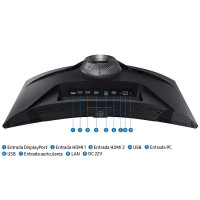 Monitor Inteligente Gaming Curvo Samsung Odyssey G6 S27BG650EU 27'/ QHD/ 1ms/ 240Hz/ VA/ Multimedia/ Negro